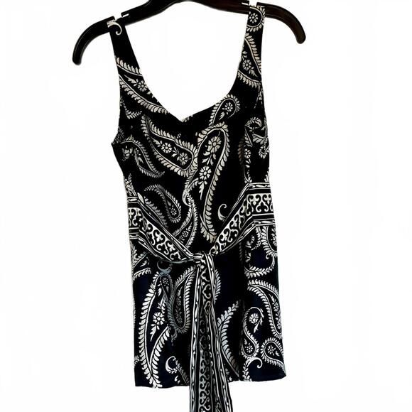 WHBM summer pattern blouse with tie back - Picture 2 of 2